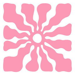 pink trendy floral element