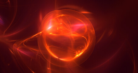 3D rendering abstract circle light background