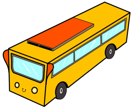 simple and unique school bus illustration image