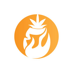 Pineapple Logo Design, Fresh Fruit Vector, Plantation Illustration, Fruit Product Brand Label