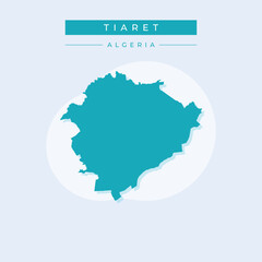 Vector illustration vector of Tiaret map Africa