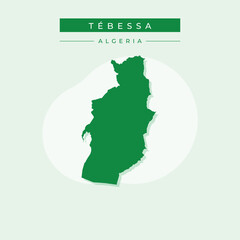 Vector illustration vector of Tébessa map Africa