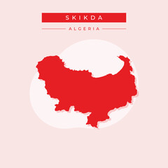 Vector illustration vector of Skikda map Africa