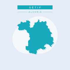 Vector illustration vector of S&eacute;tif map Africa