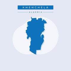 Vector illustration vector of Khenchela map Africa
