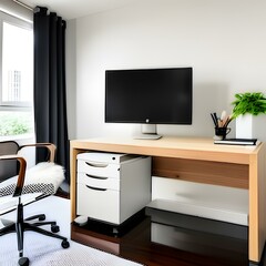 スタイリッシュな部屋でオフィスワークを G