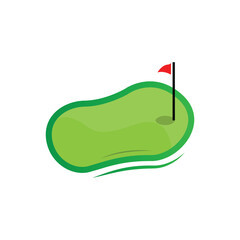 Golf Logo Design, Design Vector Golf Ball And Golf Club Tournament, Illustration Template