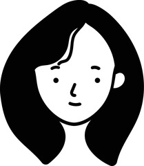 Handdrawn Woman Avatar Doodle 