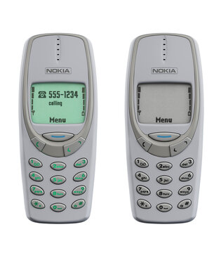 Retro Nokia 3310 Mobile Phone - Isolated transparent PNG