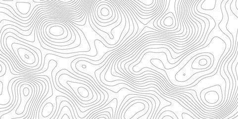 Topographic map background geographic line map with elevation assignments. Modern design with White background with topographic wavy pattern design.paper texture Imitation of a geographical map shades