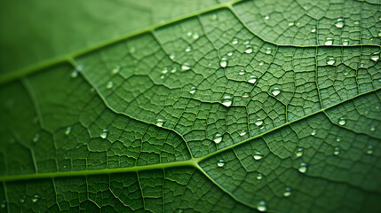 Macro green leaf  Fresh juicy background