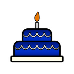 Cake icon on white.