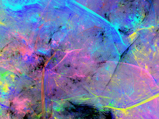 blue and purple abstract fractal background 3d rendering illustration