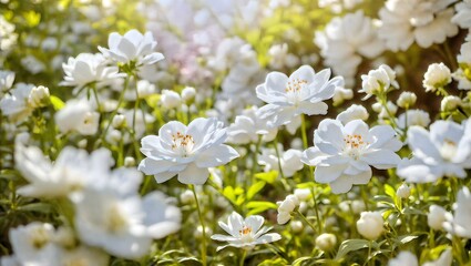 white flowers in spring.
Generative AI