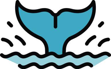 Ocean eco travel icon outline vector. Walk forest. Ecology nature color flat