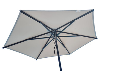 ubrella for sea and beach sun rpotection isolated cloth and straw