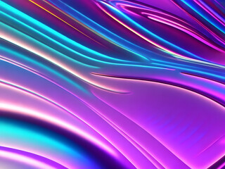 Fototapeta premium abstract iridescent holographic liquid background technology wallpaper neon futuristic flow data digital