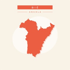 Vector illustration vector of Bié map Africa