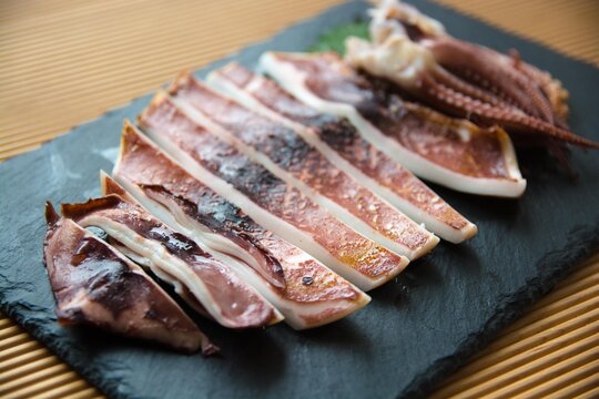 イカの一夜干し　天日干し　干物　Overnight dried squid sun-dried dried fish
