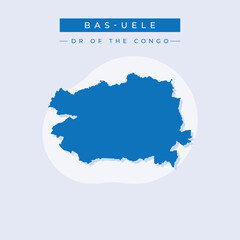 Vector illustration vector of Bas-Uele map Democratic republic of the Congo