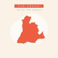 Vector illustration vector of Sud-Ubangi map Democratic republic of the Congo