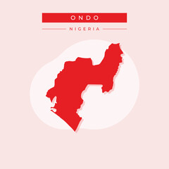 Vector illustration vector of Ondo map Nigeria