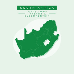 Vector illustration vector of South Africa map South Africa