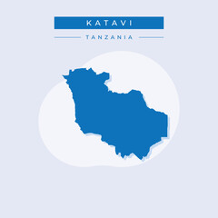Obraz premium Vector illustration vector of Katavi map Tanzania