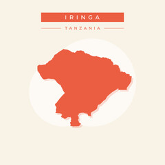 Vector illustration vector of Iringa map Tanzania