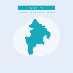 Vector illustration vector of Geita map Tanzania