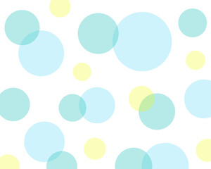 青と黄色のランダムな水玉模様　背景