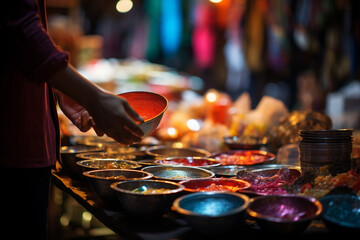 colorful bowls ai generative