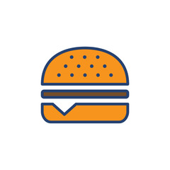 Burger icon vector. burger sign and symbol. hamburger