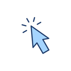 Click icon vector. pointer arrow sign and symbol. cursor icon