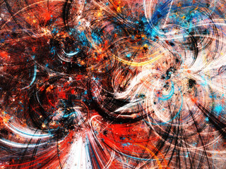 red abstract fractal background 3d rendering illustration