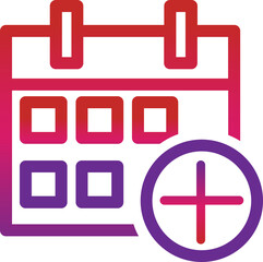 Obraz premium modern outline gradient calendar icon