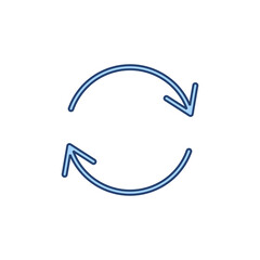 Refresh icon vector. Reload sign and symbol. Update icon.