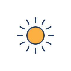 Sun icon vector. Brightness sign and symbol