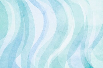 ゆらゆらと動きのある水彩風の青緑色の背景
