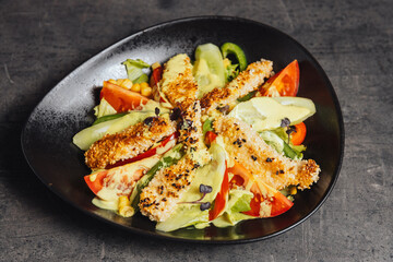 grilled chicken with vegetables