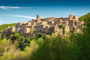 Fototapeta na wymiar Panorama of Sorrento town, Campania, Italy, Generative AI