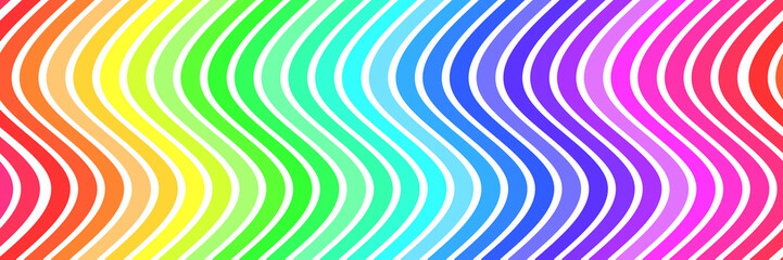Bunte Reegenbogenstreifen mit Kurve