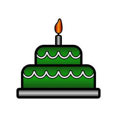 Cake icon on white.