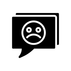 frown glyph icon