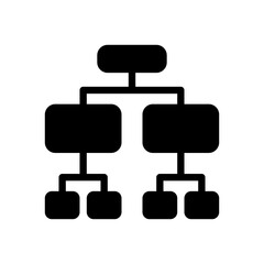 hierarchical structure glyph icon