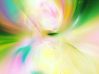 yellow and green abstract fractal background 3d rendering illustration