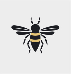 Bee, wasp icon vector, filled flat sign, Symbol, logo illustration