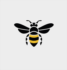 Bee, wasp icon vector, filled flat sign, Symbol, logo illustration