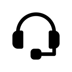 headset glyph icon
