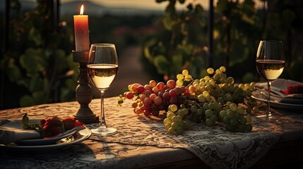 Candlelit Dinner at a Secluded Italian Vineyard